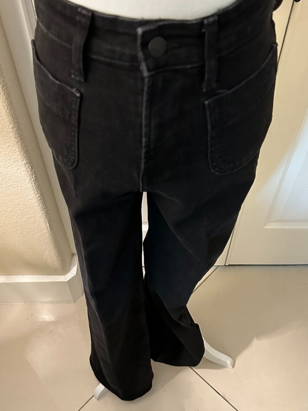 Free Assembly Super High-Rise Wide-Leg Black Jeans - Size 0